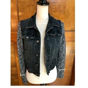 Free People Denim Sweater Jacket
